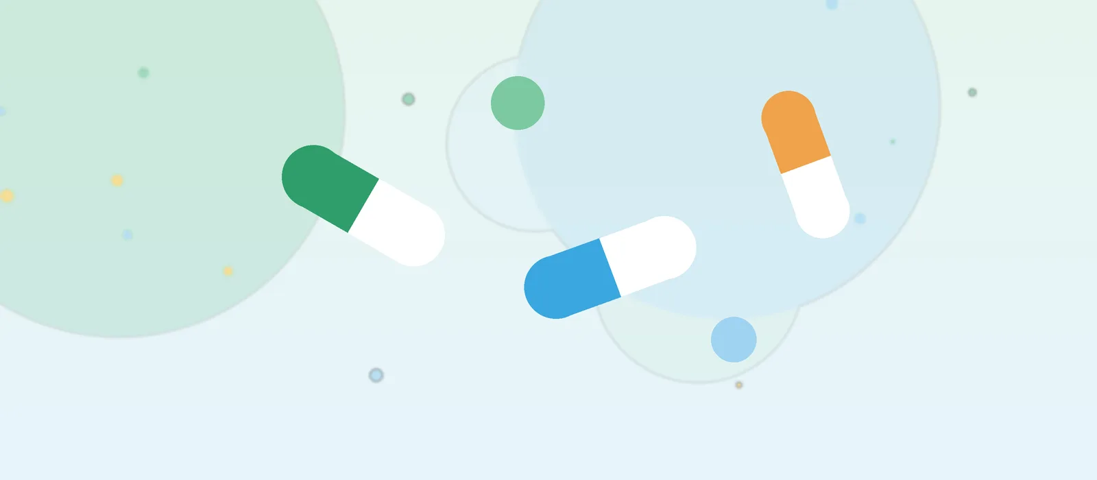 Flat illustration of corticosteroid capsules